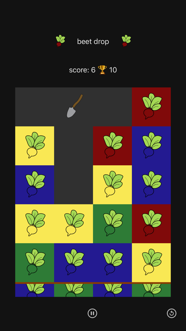 Beet Drop gameplay screenshot