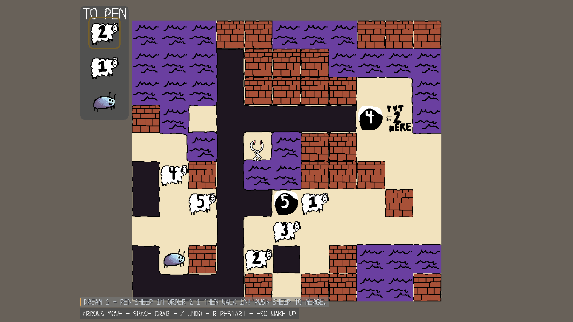 An oil spill puzzle with slick black tiles