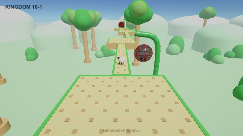 World 10, Kingdom: the sheep's ball on the first course