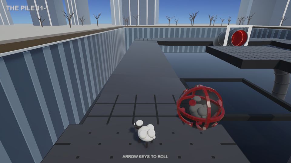 World 11, The Fountain: the sheep's ball on the first course