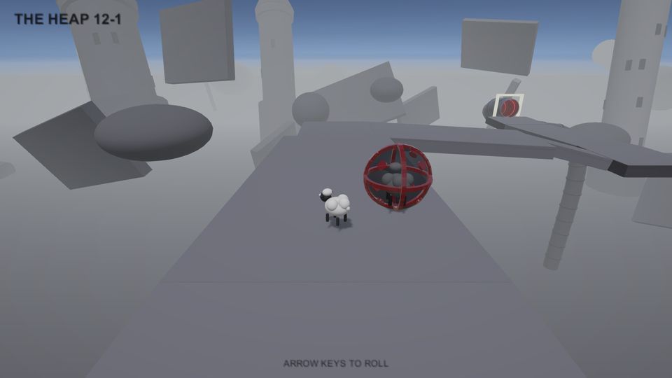 World 12, The Heap: the sheep's ball on the first course