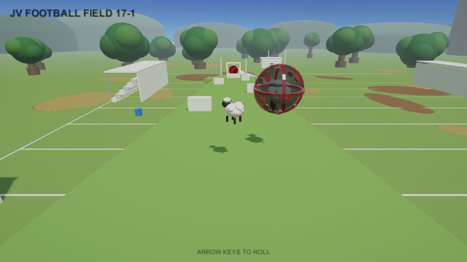 World 17, JV Football Field: the sheep's ball on the first course