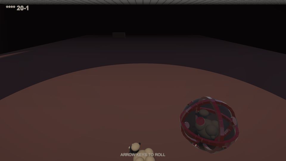 World 20: a dark hallway, the chaser's ball close behind